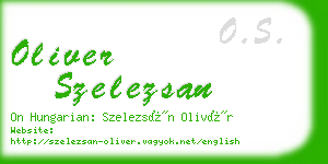 oliver szelezsan business card